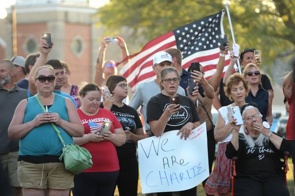 Charlie Kirk praised at candlelight vigil in Ogle County