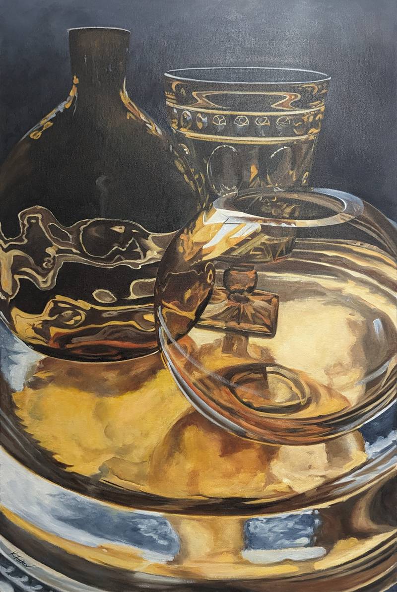 “Amber Reflections" by Karen Tucker won first place in the adult fine art category of Woodlawn Arts Academy’s 15th annual juried art exhibit.