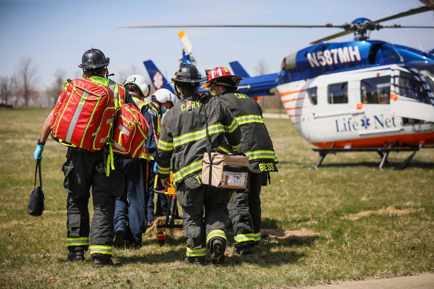 A serious head-on crash on Thursday, April 13, 2023, at Main and Crystal streets in Cary sent two to the hospital, one flown to Advocate Condell Medical Center in Libertyville with serious injuries and the other by ambulance to Advocate Good Shepherd Hospital in Barrington with minor injuries, a fire official said.