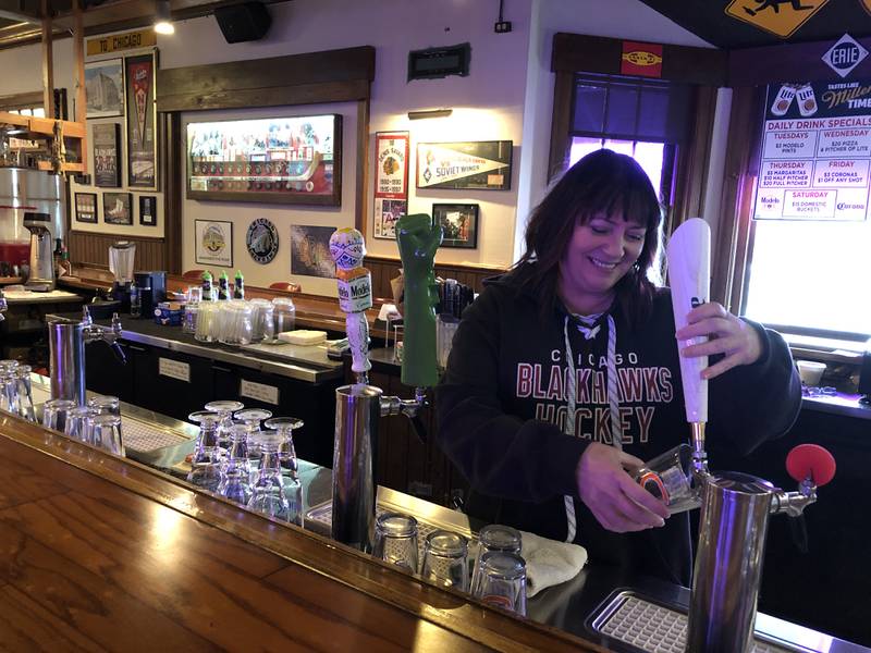 Kelly Covalt pours a beer at Main Street Station on Friday, Jan. 19, 2024. The former Mexican restaurant has stopped serving food, but is available as an event venue. The bar is also open Tuesday through Saturday.