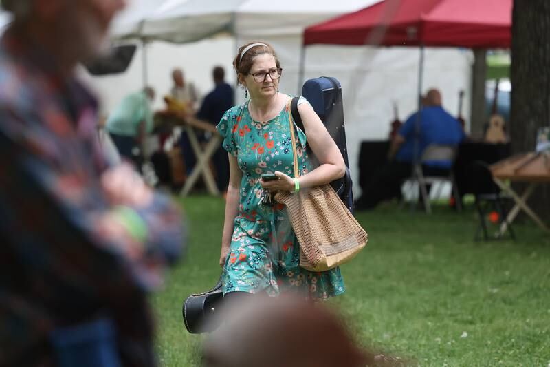 Tania Runyan looks to join a jam session at the Gebhard Woods Dulcimer & Traditional Music Festival on Saturday June 8, 2024 in Morris.