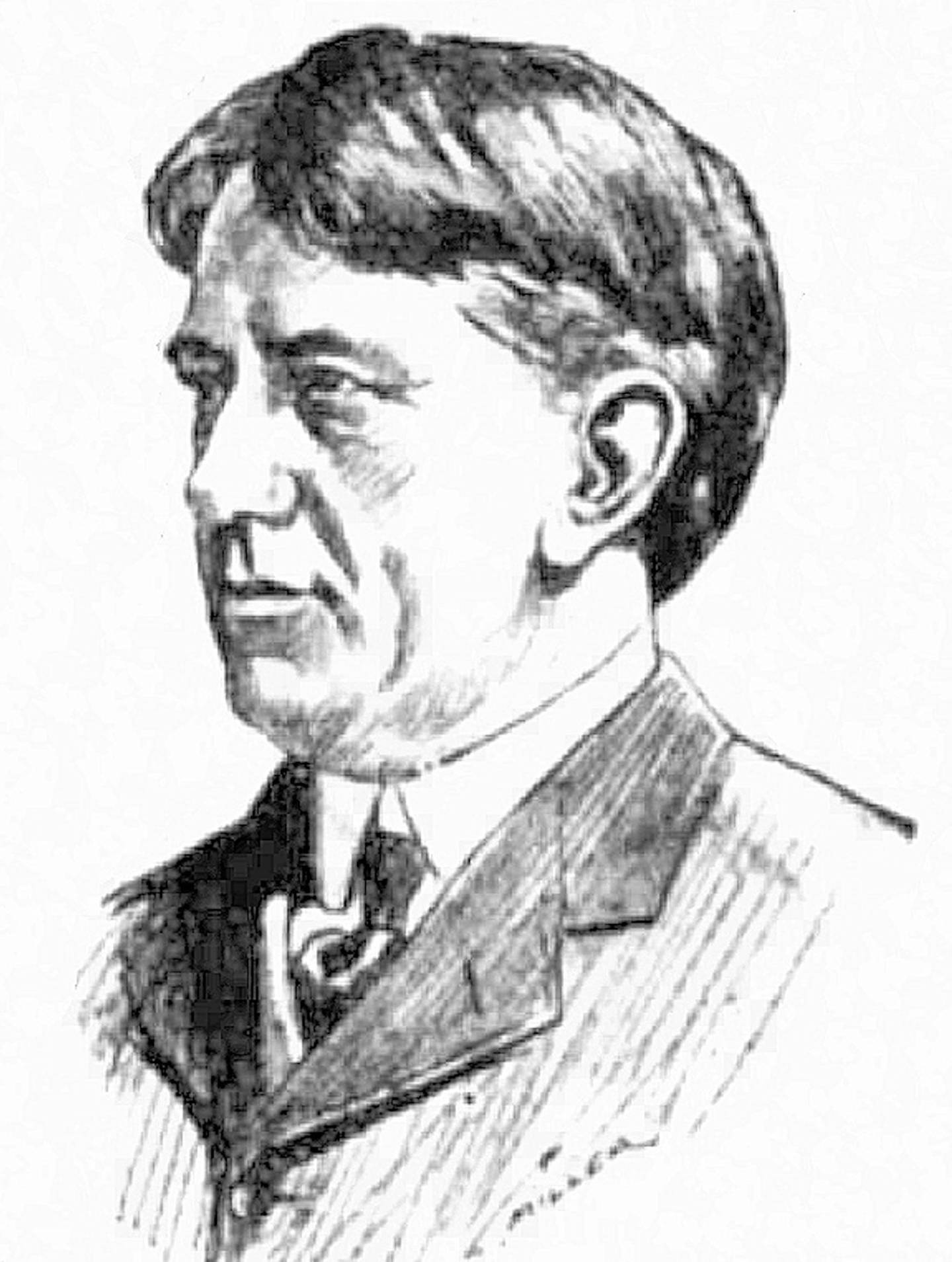A drawing of William Brinton, probably etched during his years as Dixon mayor, 1911 to 1915.