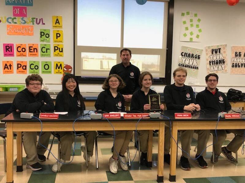 The Streator High School scholastic bowl team won the Bradley University WorldQuest Tournament in November, earning the right to represent Illinois in the national competition. Those team members are Murphy Wilkinson, Parker Phillis, Palmer Phillis, My Englert and Dani Giacinto. The team is coached by Rob Tyne.