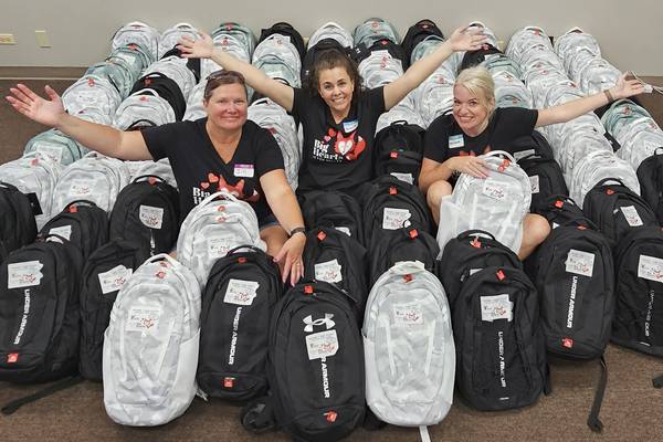 Big Hearts of Fox Valley donates nearly 200 backpacks to Kane County students