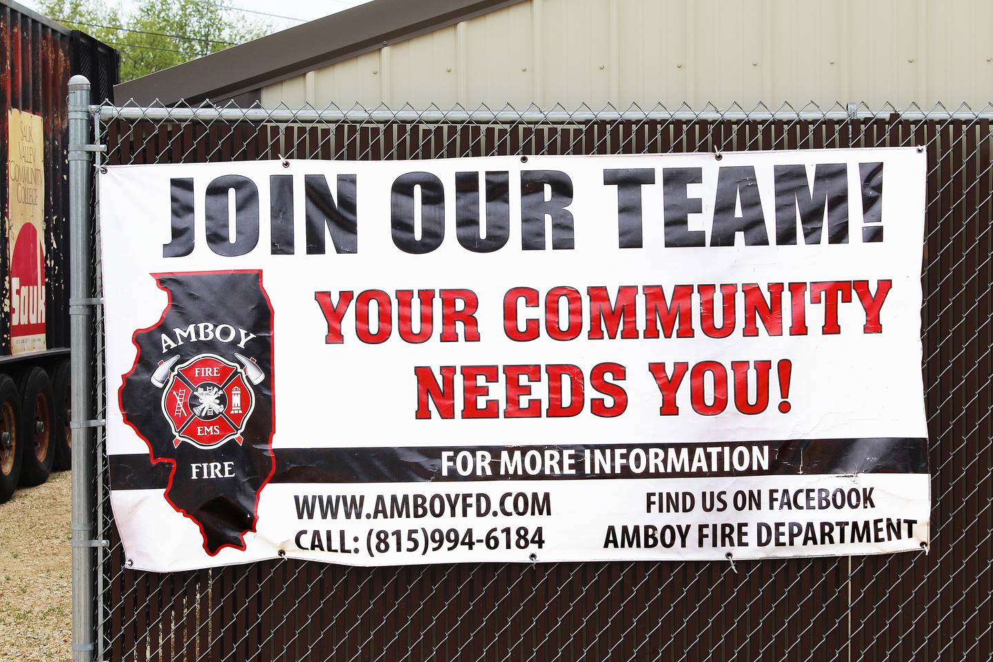 There is a shortage of firefighters across the nation, and Amboy's department is no different – it could use another 15 staff members, Amboy fire chief Duane Dickison said. Training and classes for prospective firefighters is paid for by the department, the gear is brand new, and "you're part of the family right here as soon as you walk through the door," Dickison said.