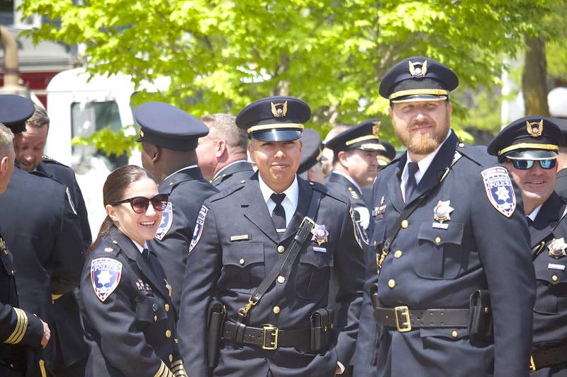 Officers throughout Will County attending the 44th Annual Will County Law Enforcement Memorial Day. Thursday, May 8, 2025, at the Will County Law Enforcement Memorial, 14 W. Jefferson St., Joliet.