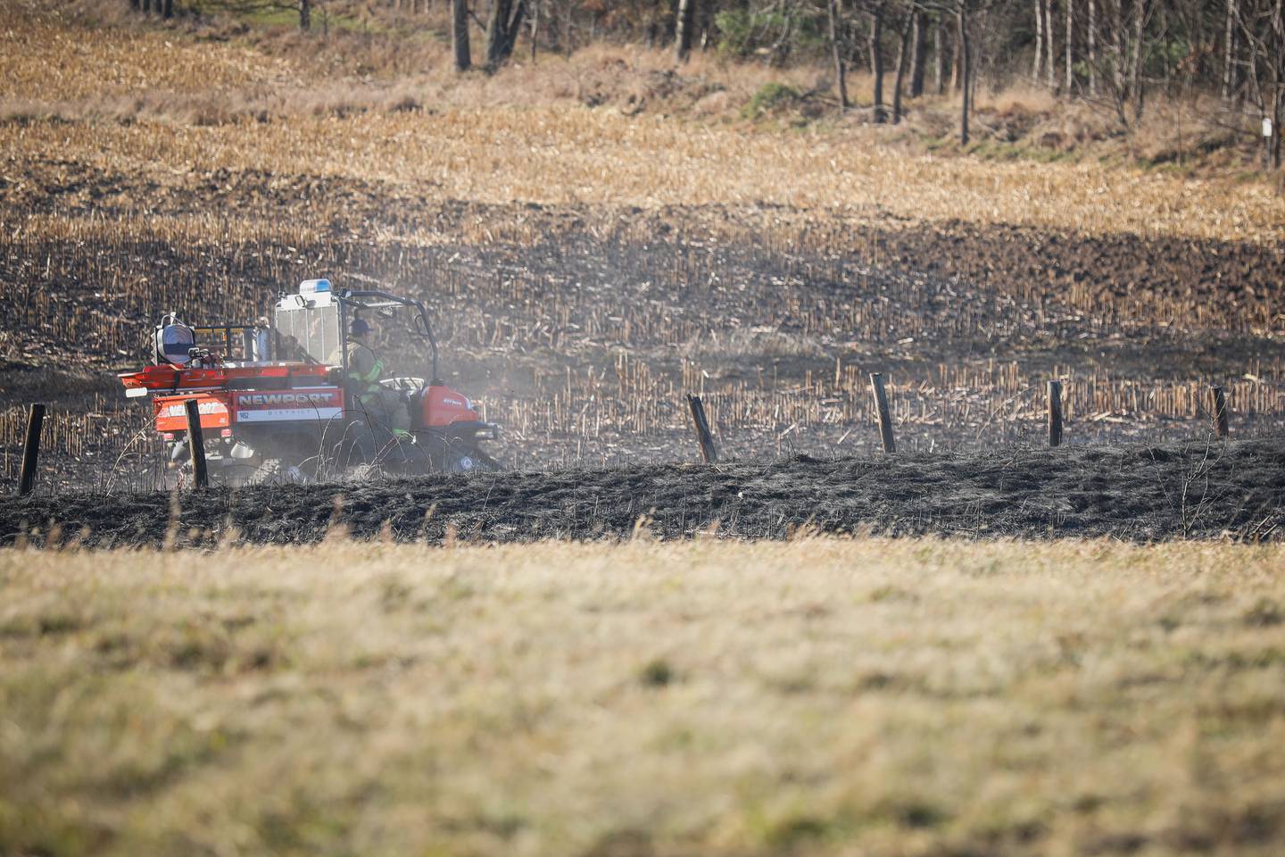 The McHenry Township Fire Protection District responded at 1:30 p.m. Saturday, Nov. 26, 2022, to a brush fire in the 3800 block of West Buchanan Road.