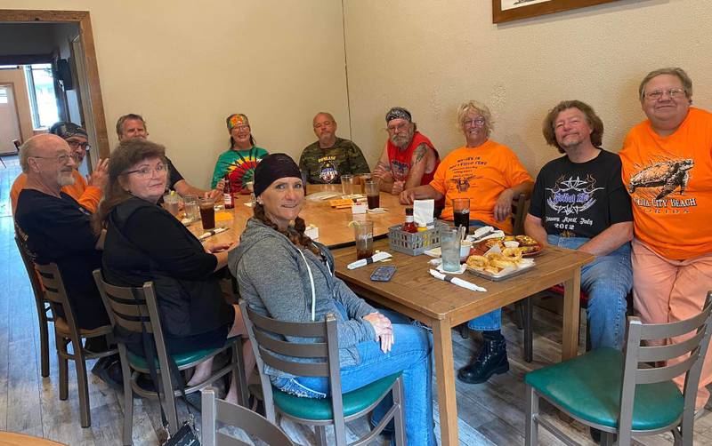 Open Roads ABATE members who participated in the ride to Beaver Den Tavern in Paw Paw included Nicole Turner, Rosan Acosta, Mike Fagan, Dave Curran, Mitch Busch, Diana Rebechini, Frank Lorang, Kevin and Patti Smith and Corey and Sara Jones.