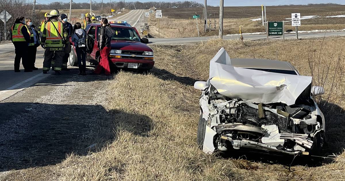 Photos Tonica Fire and Utica EMS respond to a crash near Lowell Shaw