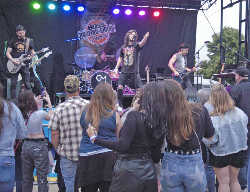 Chase McDaniel and his band performs for the crowd at  River Country 101.7's Summer Kickoff. The event was held on the Dixon Riverfront June 1, 2024.