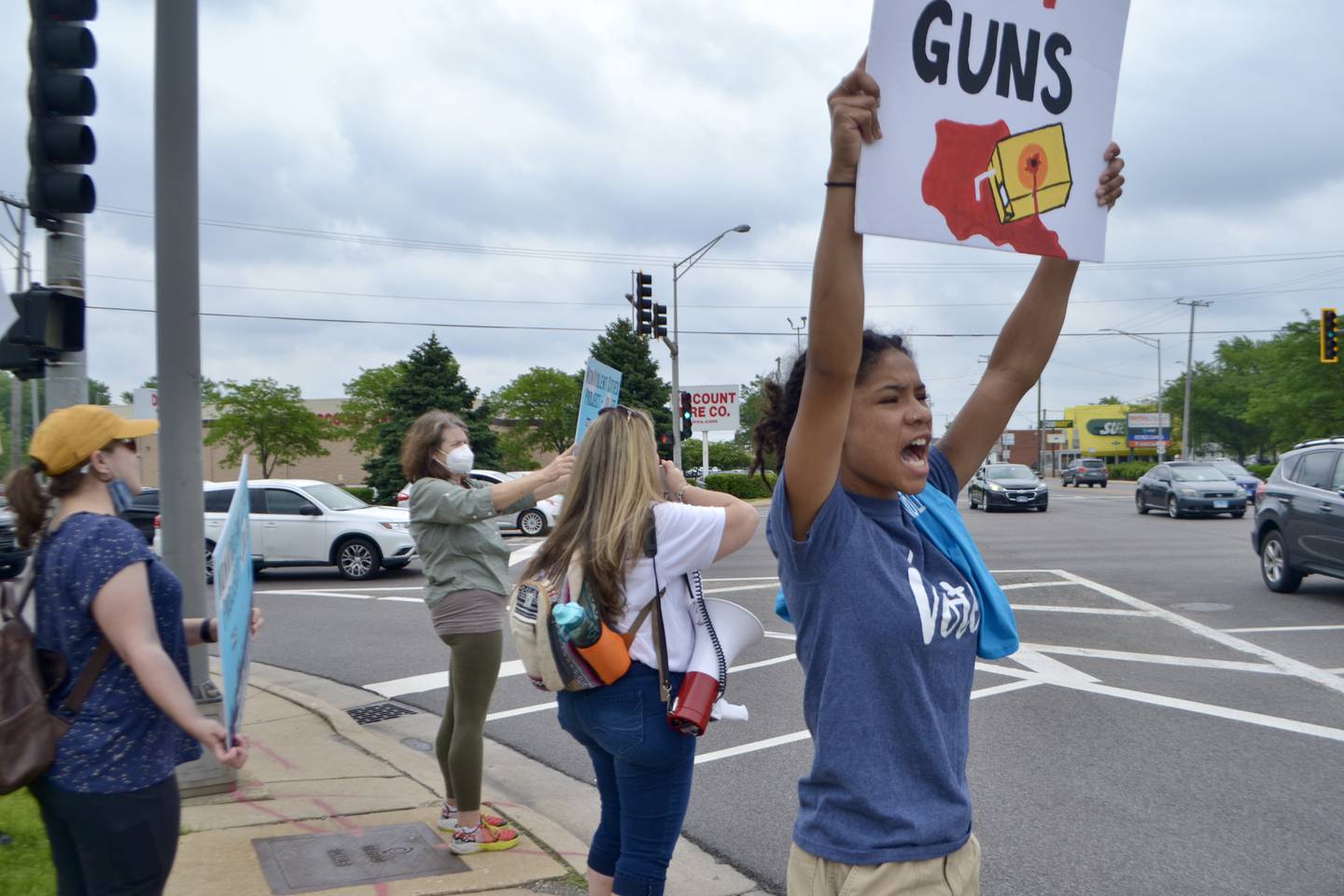 joliet, protest, gun violence