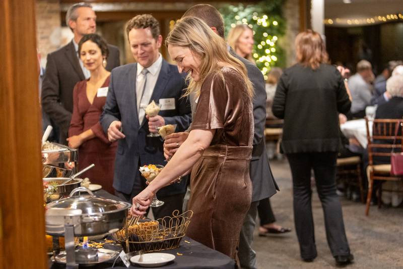 The mashed potatoes martini station is a hit at the Geneva Chamber of Commerce Awards Dinner on Thursday, Nov. 6, 2025 in Geneva.