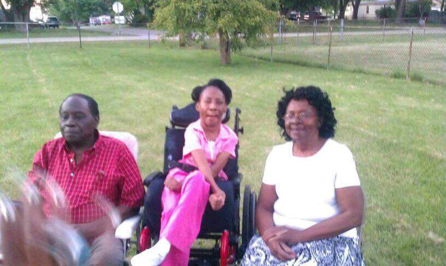 After her daughter Helen Sims (center) was born with cerebral palsy in 1954, Artis Thompson of Joliet (right) worked tirelessly on Helen's behalf, leading her to advocate for others with disabilities. Thompson became very active in Easterseals Joliet Region and helped to open the first group home in Will County.