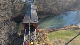 Photos: Red Covered Bridge in Princeton gets temporary repairs