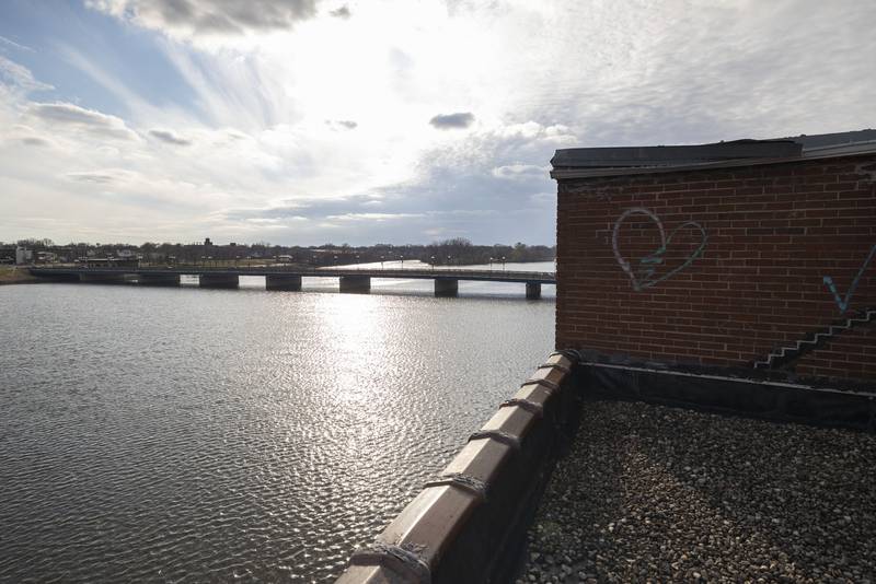 The Rock River as seen from the Lawrence Bros. site, taken during an autumn tour of the facility.