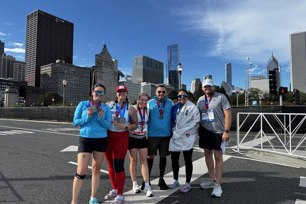 Police from around Grundy County participate in the Chicago Marathon
