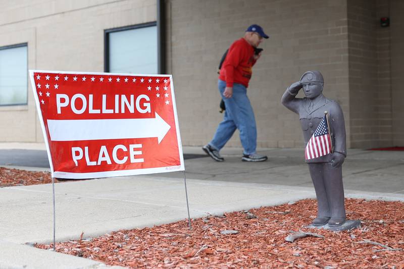 The American Legion Post 1080 was one of dozens of polling places on Election Day in Joliet on Tuesday, April 4, 2023.