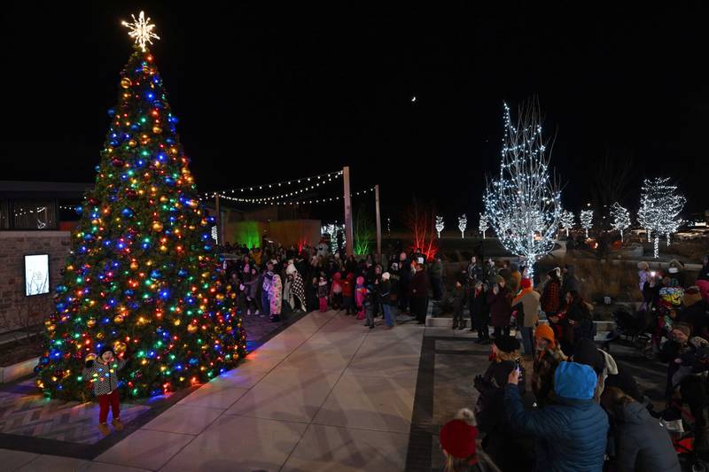 The village of Bourbonnais presented their inaugural Rockin’ Around the Tree Lighting on Thursday at its new home, The Grove.
