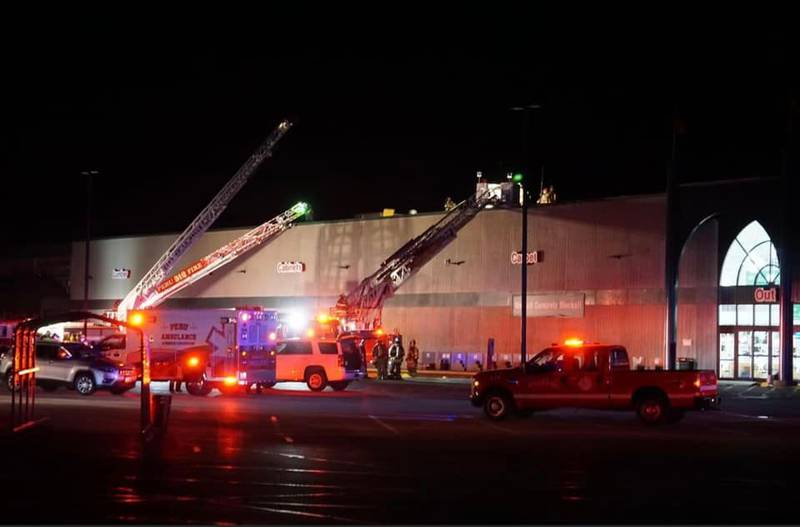 Firefighters from Peru, Spring Valley, La Salle and Utica responded to a Sunday, May 1, 2022, morning fire at Menards in Peru.