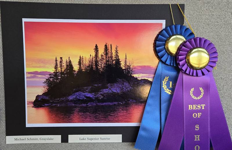 Best-of-Show People’s Choice went to Michael Schmitt, Grayslake for “Lake Superior Sunrise.”