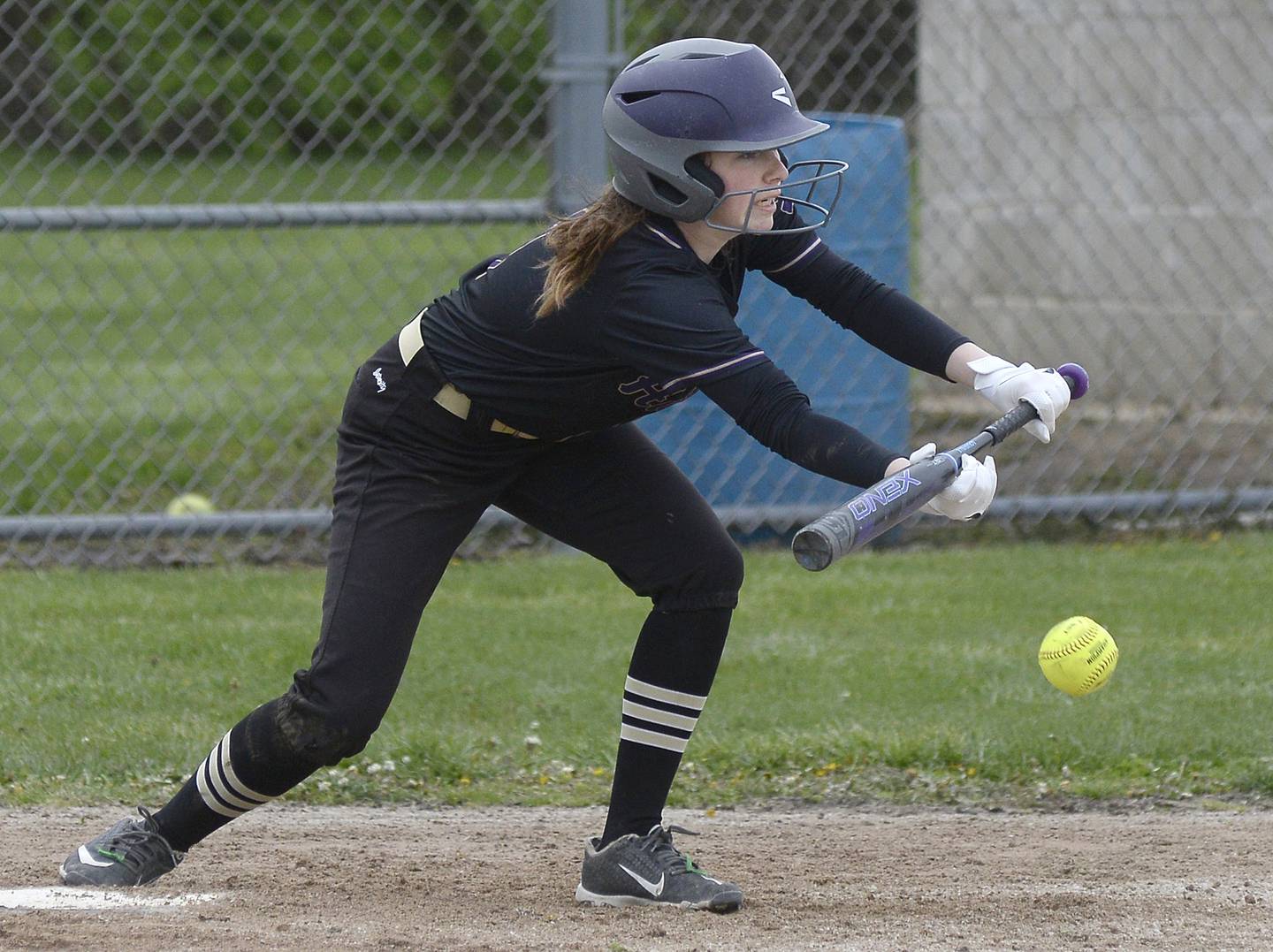 Serena’s Hannah McNeill lays down a bunt in the 2nd inning on Monday, May 1, 2023 at Serena High School.