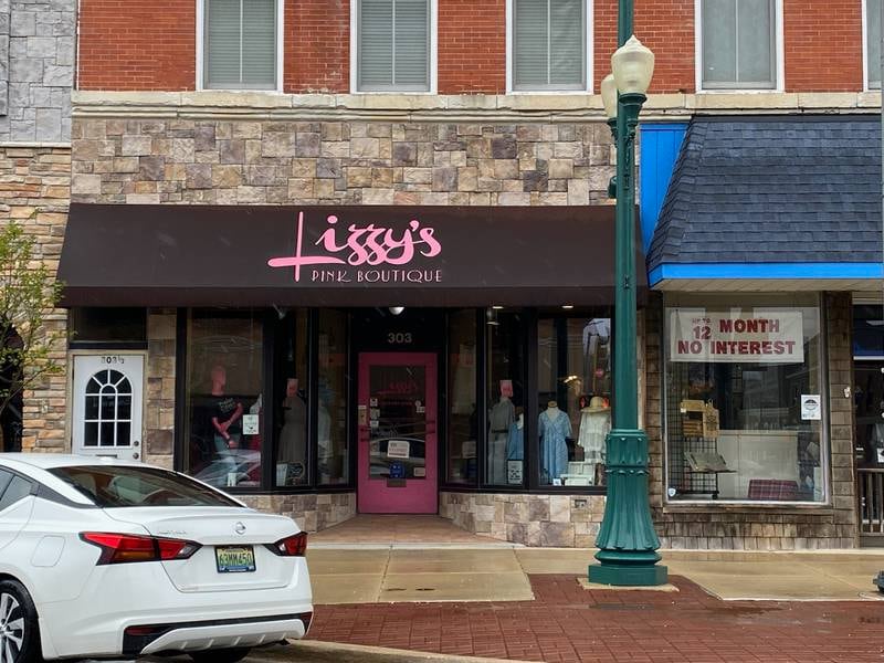Lizzy’s Pink Boutique, 303 W. State St. in Sycamore, shown here on Sunday, April 30, 2023, will close its downtown doors on June 30, 2023, announced business owner Elizabeth Oparyk.