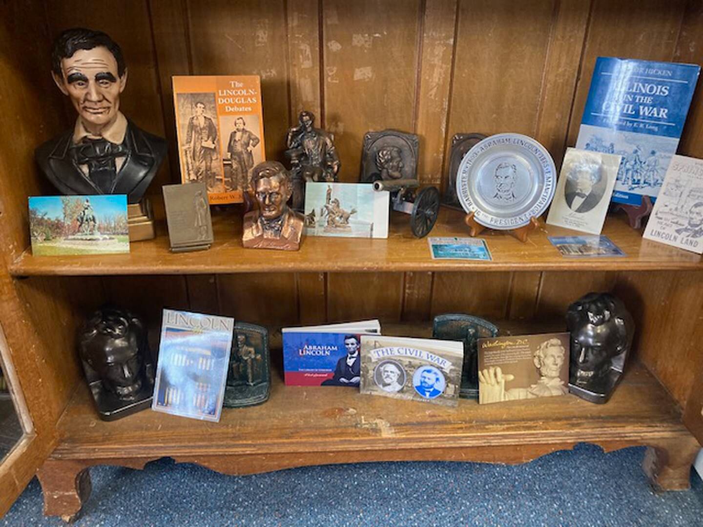 The Putnam County Public Library District has on display at its Hennepin Headquarters an Abraham Lincoln collection.