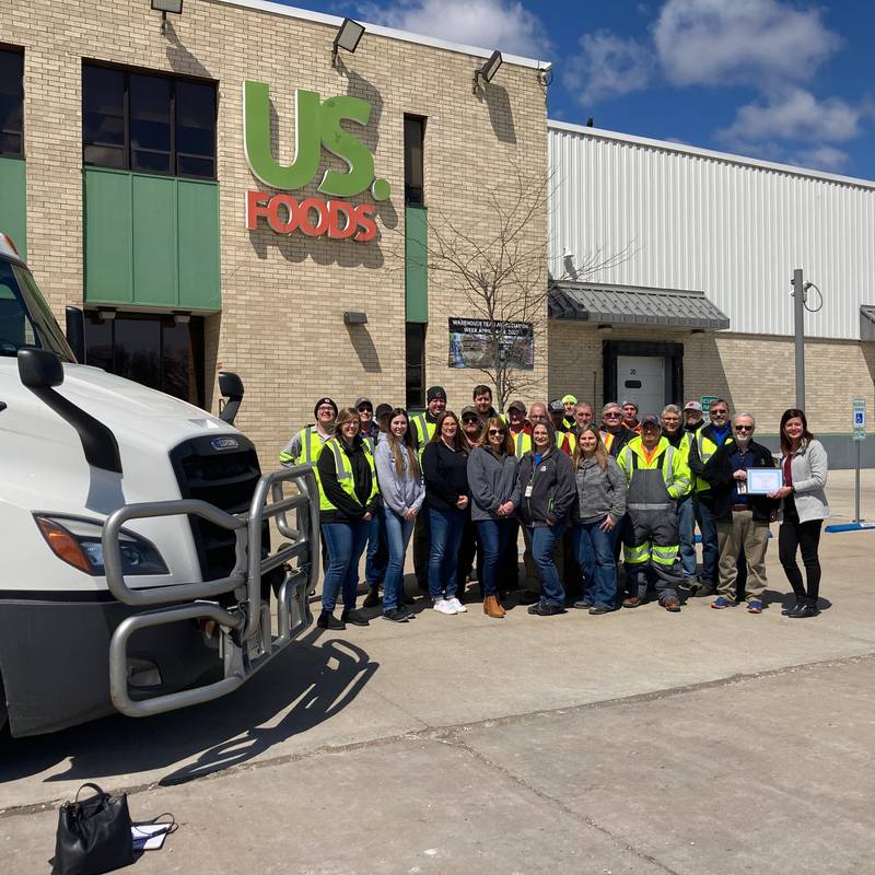 US Foods Streator was named the April business of the month by the Streator Area Chamber of Commerce and Industry.
