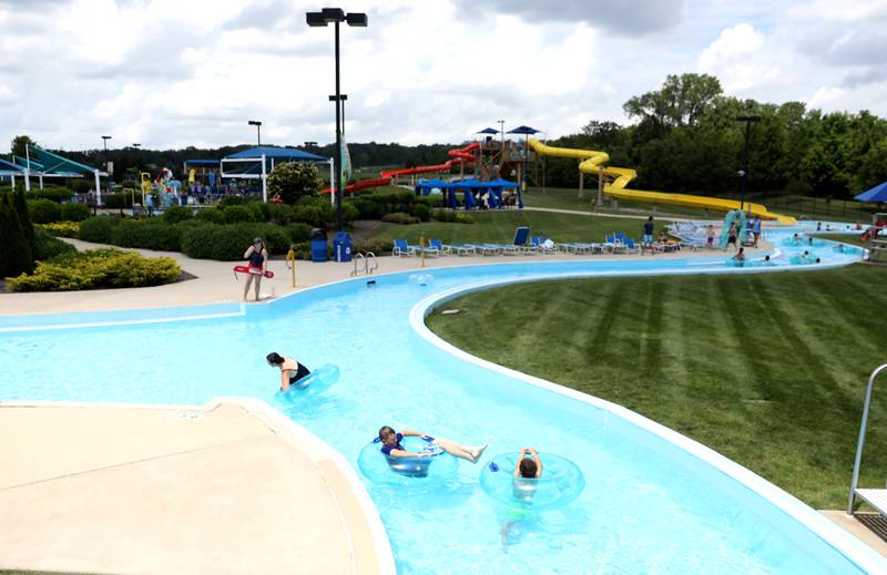 Patrons stay cool at the St. Charles Park District’s Otter Cove Aquatic Park on Tuesday, June 24. 2025 in St. Charles.