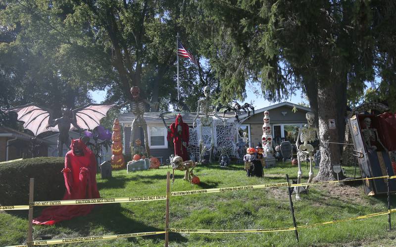 This home has many amazing Halloween characters and decorations and is located in the 1400 block of Shaft Street on Tuesday, Oct. 10, 2023 in Streator.