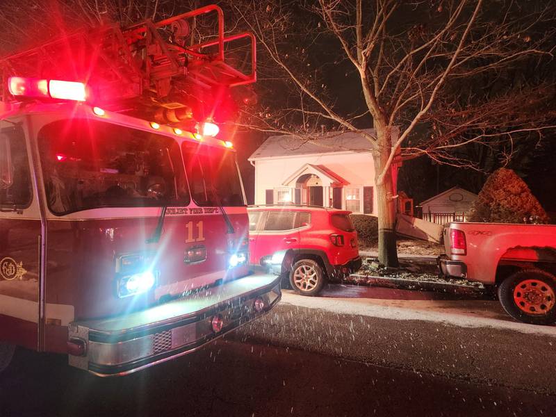 Joliet firefighters responded to a fire in a residence in the 600 block of Nicholson Street on Wednesday night, Jan. 22, 2025. The fire was quickly put out and contained to the basement, according to the Joliet Fire Department.