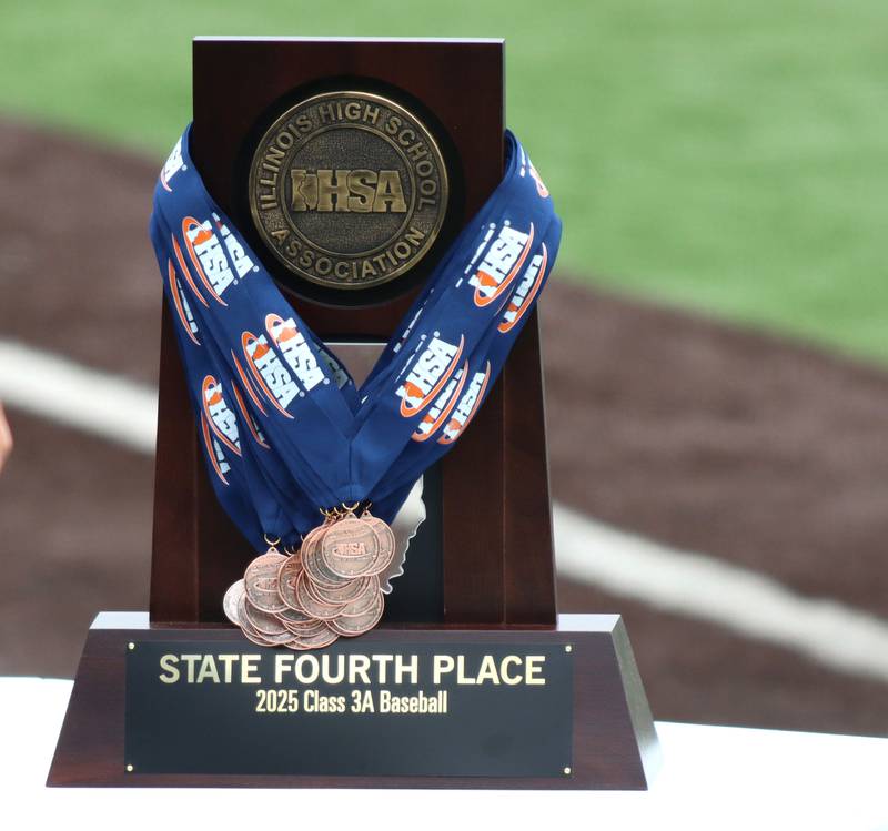 Cary-Grove claimed the fourth-place trophy as they fell to Triad in IHSA Class 3A Third Place Game baseball action at Slammer Stadium in Joliet on Saturday, June 14, 2025.