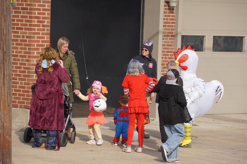 On Halloween on Friday, Oct. 31, 2025, the annual Downtown Trick or Treat event was held in Rochelle. Shown are trick or treaters at the Rochelle Fire Station.