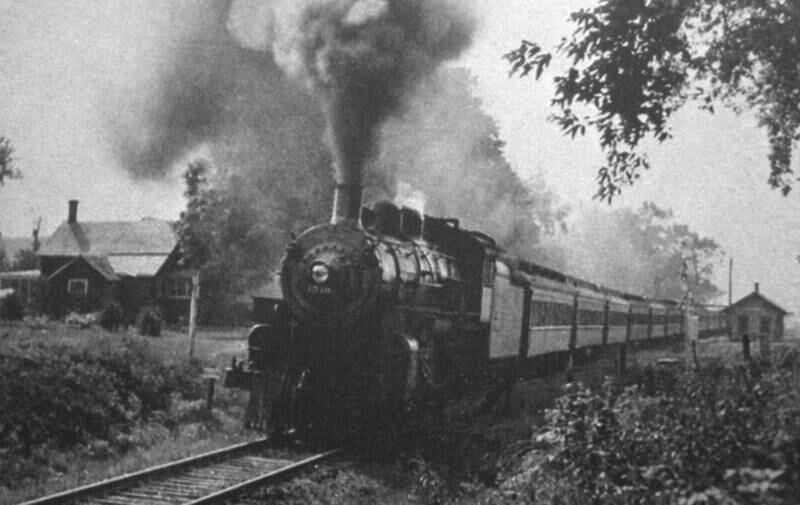 A slide of locomotive is shown as Craig Pfannkuche makes a presentation on cultivating research from railroad records during a meeting of the McHenry County Illinois Genealogical Society on Thursday, March, 9, at McHenry County College. Thursday was the group’s first in-person meeting since before the pandemic.