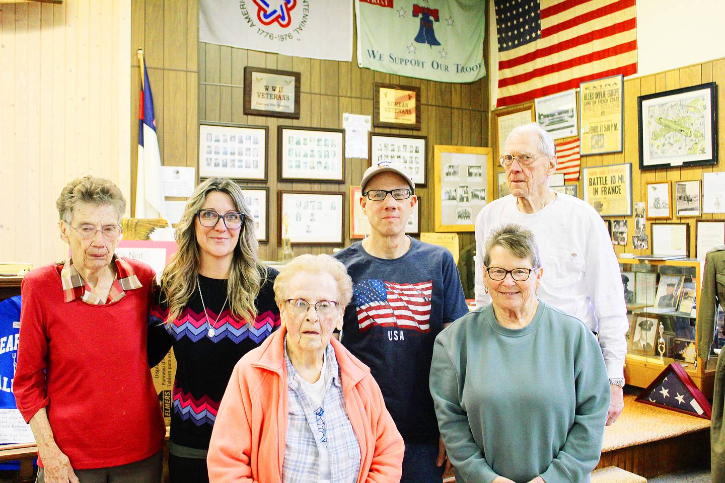 Dedicated volunteers are keeping Leaf River's story alive at the Leaf River Historical Society and Museum. Members include (from left) Florene Wagner, Dea Groen, Connie Kretsinger, Paul Heidenreich, Sandy Simms and Paul Detmer.