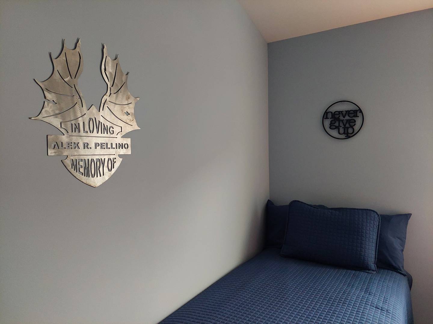 A memorial in love of Alek R. Pellino hangs in one of the bedrooms of the new Maitri Path to Wellness in Peru.