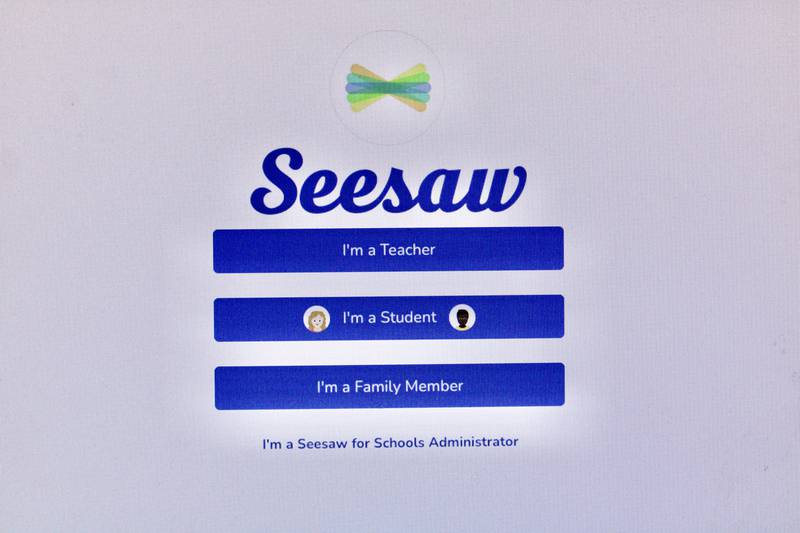An image of the Seesaw login page as seen on a desktop computer browser. The school-parent-student messaging portal experienced a "credential stuffing" attack on Sept. 13. Sterling Public Schools and Dixon Public Schools disabled access to the app this week until the issue was resolved.
