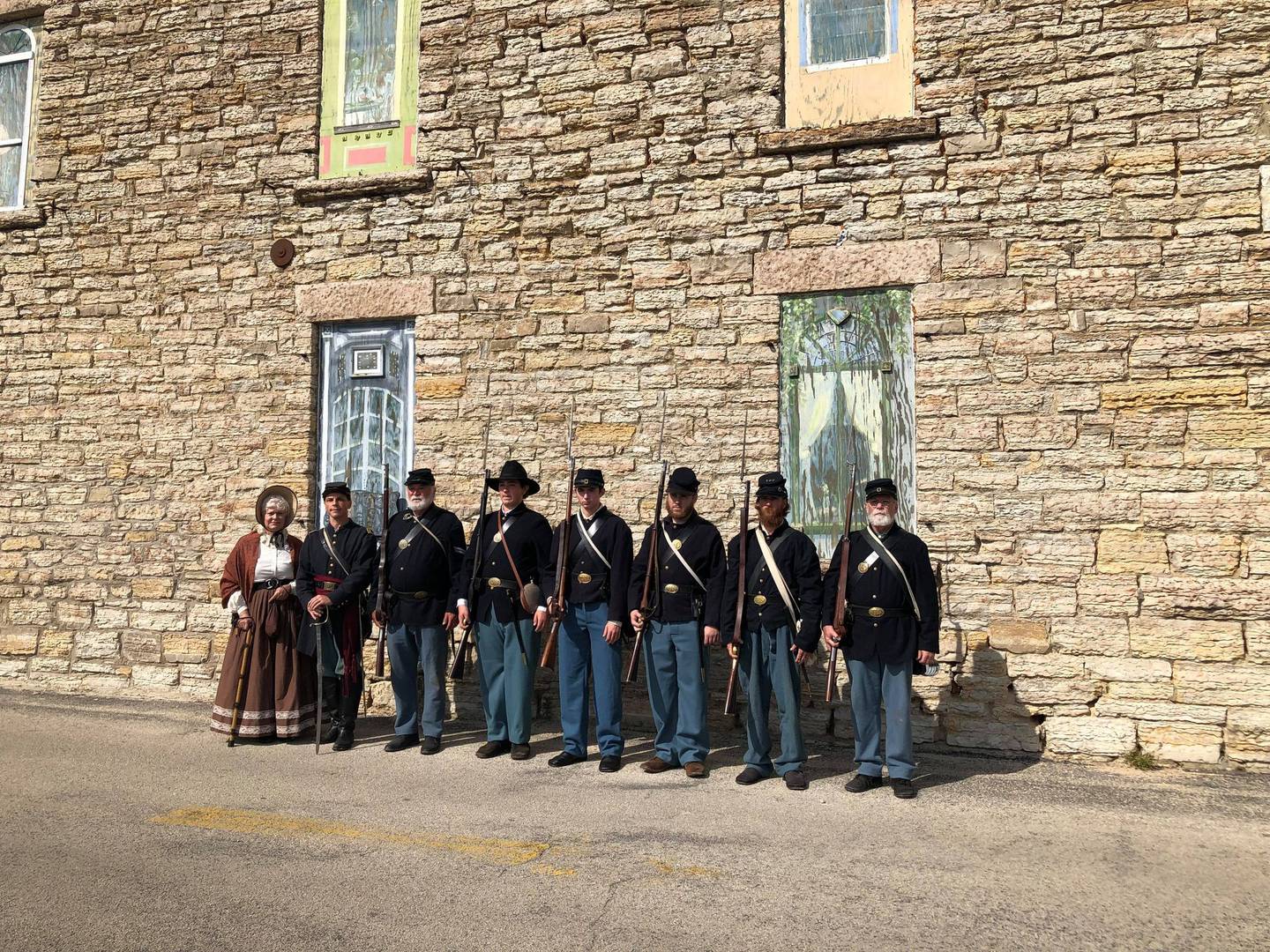 On Oct. 10, the 100th Illinois Volunteer Infantry, Co. K. reenactors headed to Wilmington in costume to check out a drum at the Wilmington Area Historical Society that had once belonged to the actual unit.