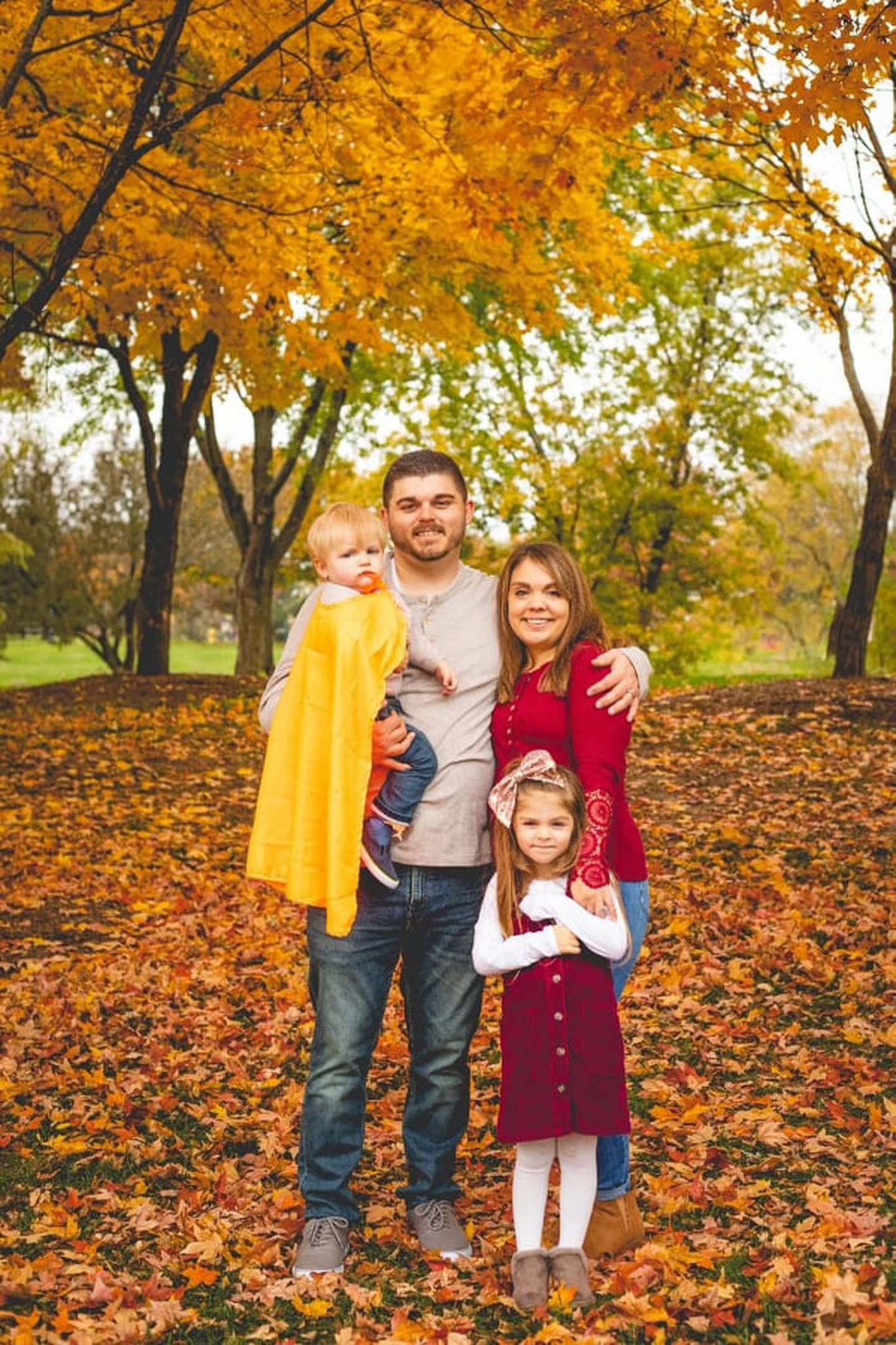 Pictured is Doug and Kaylee Blevins of Lockport and their children Haven, 4, and Wyatt 2. Wyatt was diagnosed with leukemia in September 2021 and friends in their close-knit neighborhood are asking the community's help to support the family.