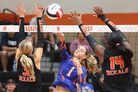 Photos: DeKalb, Genoa-Kingston volleyball teams meet in nonconference action