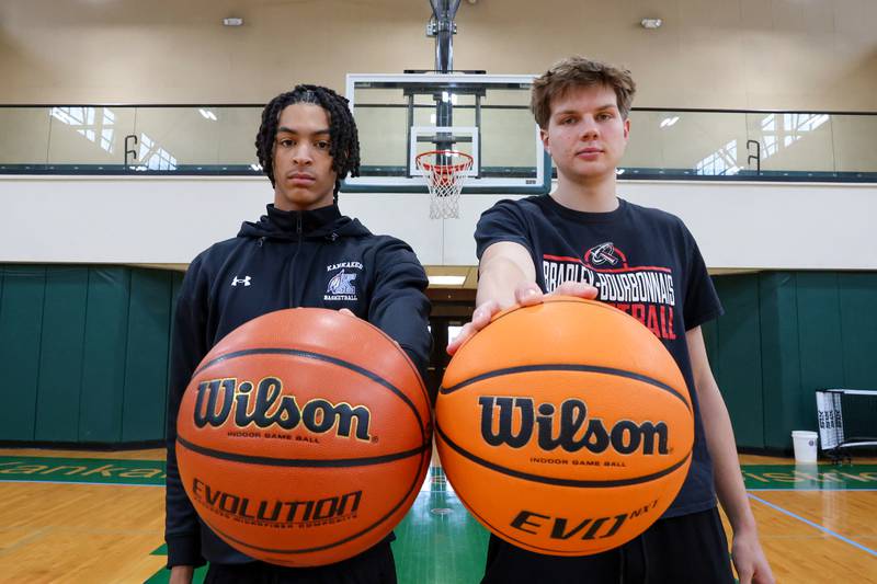 Kankakee's Lincoln Williams, left, and and Bradley-Bourbonnais' Nick Allen are this year's Daily Journal Co-Players of the Year.