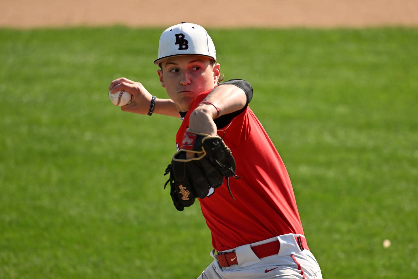 BBCHS's Cody Freitas pitches on Thursday, May 8th, 2025.