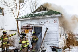 Farm shed catches fire near Pingree Grove