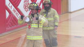 LaMoille students get a lesson in fire safety