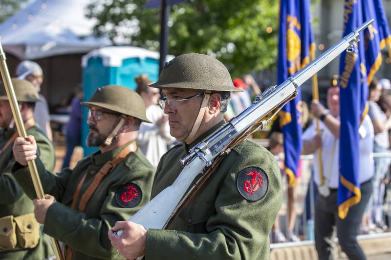 The American Legion leads off the Plainfield Homecoming parade Saturday, Sept 20, 2025 in downtown Plainfield.