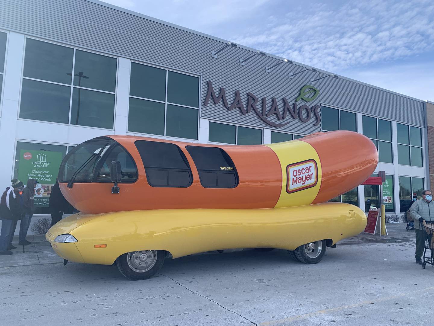 The Oscar Mayer Wienermobile outside Mariano's in Crystal Lake on Sunday, Jan. 16, 2022.