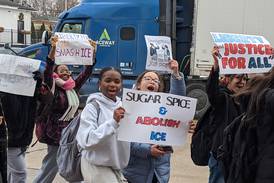 Oswego High School students walk out of class to protest actions of ICE agents