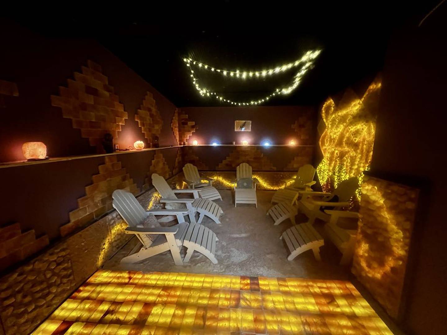 The Salt Therapy room at Saged Souls in Rock Falls.