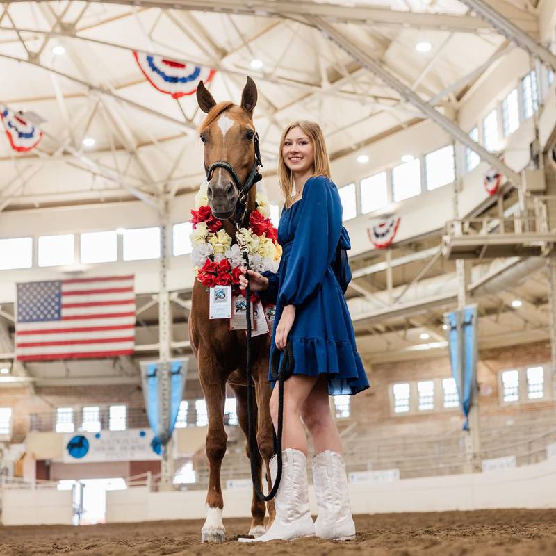 The Arabian Horse Foundation announced Ryley Egan, a senior at Bureau Valley High School and a member of the Region XI Arabian Horse Association, has been selected as a winner of the 2024 Don Thompson Arabian Horse Foundation Memorial Scholarship.