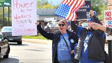 Photos: May Day rally held in DeKalb to advocate for workers rights amid rising costs